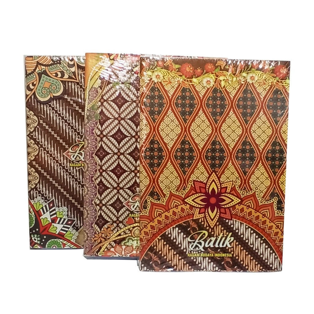 BOXY - Buku Tulis Bergaris Cover Motif Variasi Batik Random isi 70 Lembar/Buku - Pcs