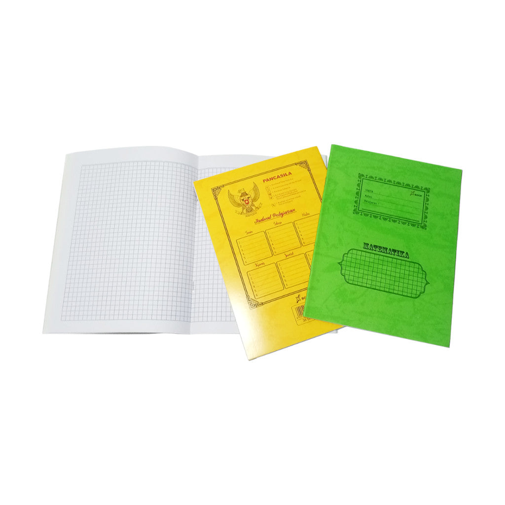 X-BOOK - Buku Tulis Sekolah Anak Kecil Kotak Matematika isi 38 Lembar/Buku - Pcs