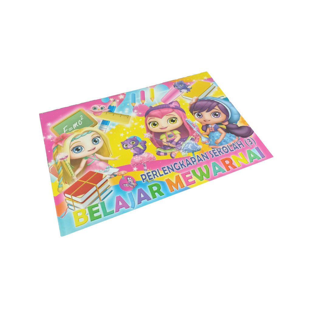 Buku Belajar Mewarnai BW.5 Coloring Book Motif Variasi Pola Gambar Lucu & Keren - Pcs