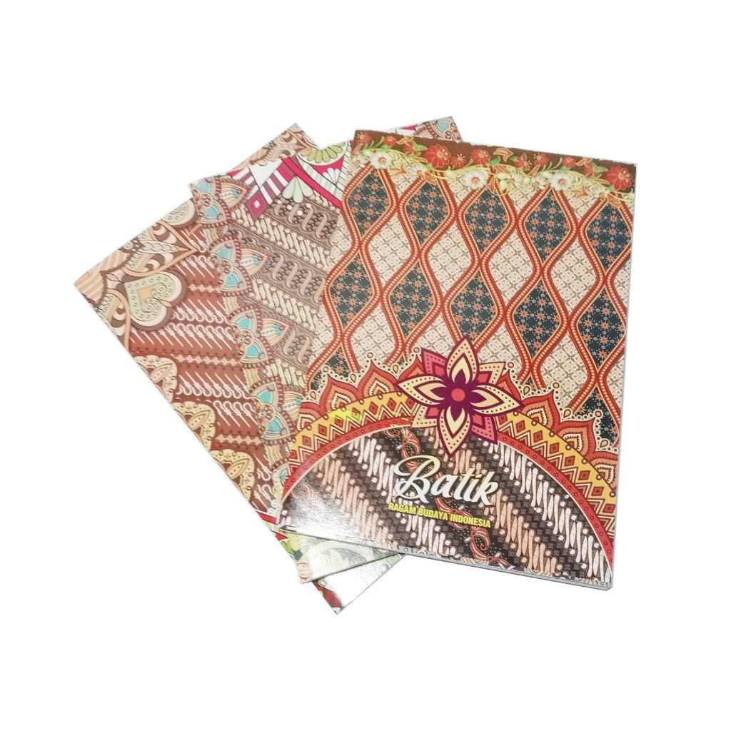 BOXY - Buku Tulis Bergaris Cover Motif Variasi Batik Random isi 70 Lembar/Buku - Pcs