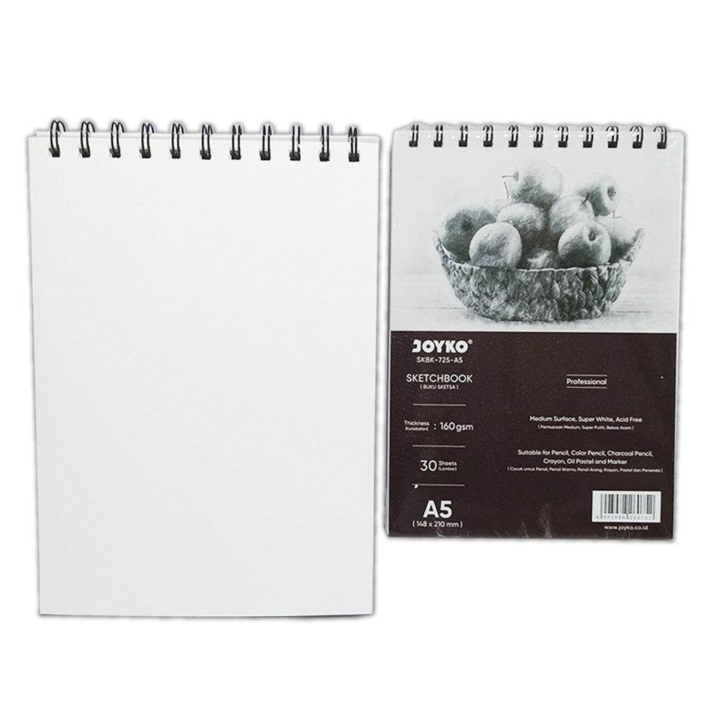 JOYKO - Buku Sketsa Sketch Book / Buku Menggambar/Melukis 160gsm SKBK-725-A5 - Pcs