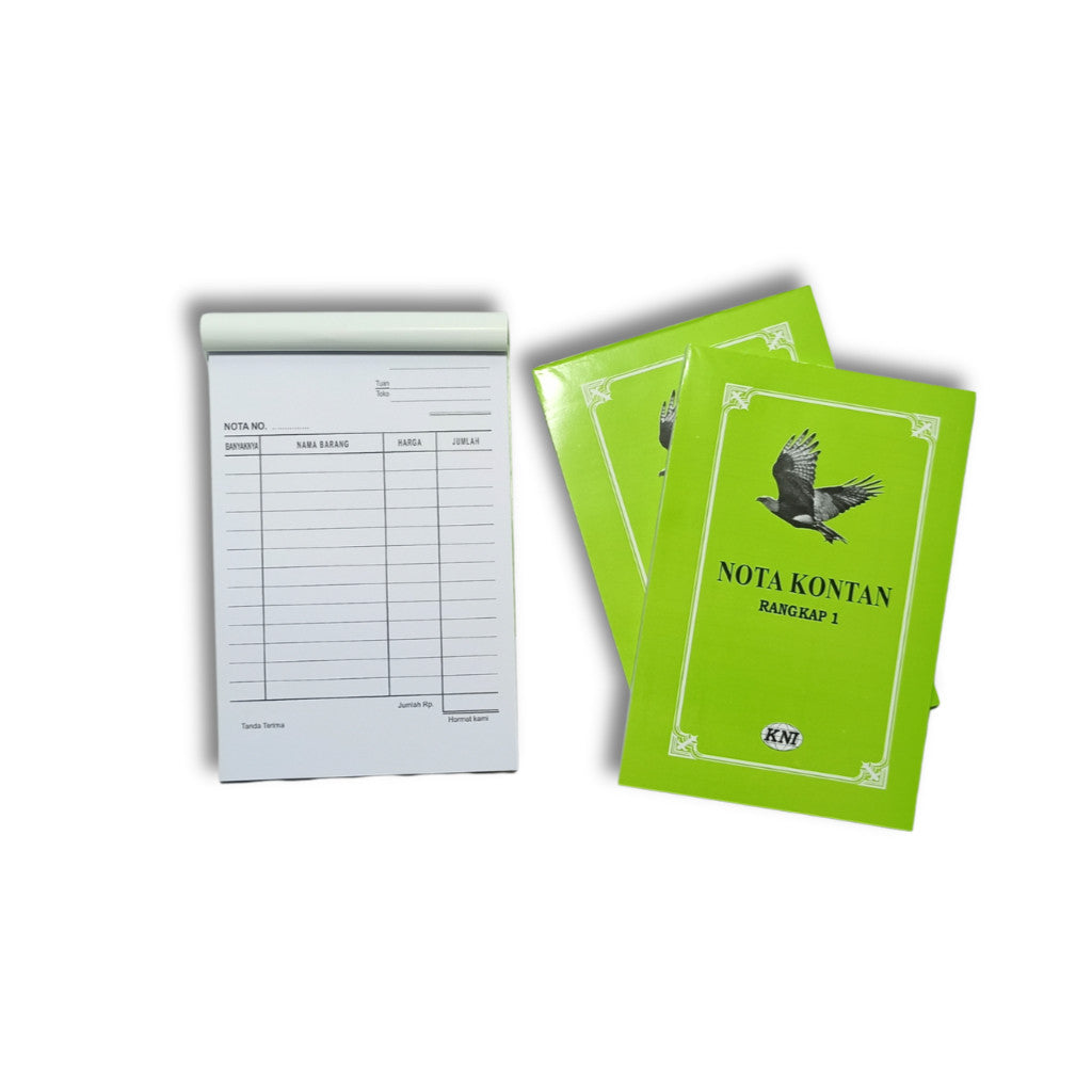 KNI - Buku Catatan Nota Kontan Rangkap 1 Ukuran Kecil isi 50 Lembar/Buku 1 Ply - Pcs