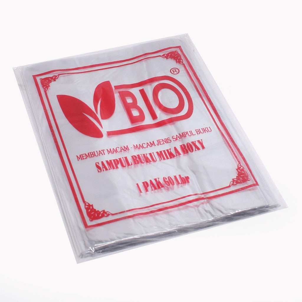 BIO - Sampul Buku Plastik Mika Ukuran Boxy - 10 Lembar