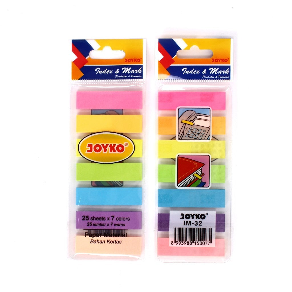 JOYKO - Pembatas Buku Index & Mark Memo Sticky Notes Warna IM-32 Kertas Memo - Pad