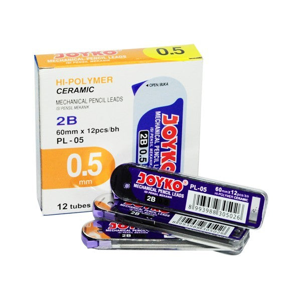 JOYKO - PL-05 Isi Pensil Mekanik 2B 0.5 Mechanical Pencil Lead - Tube