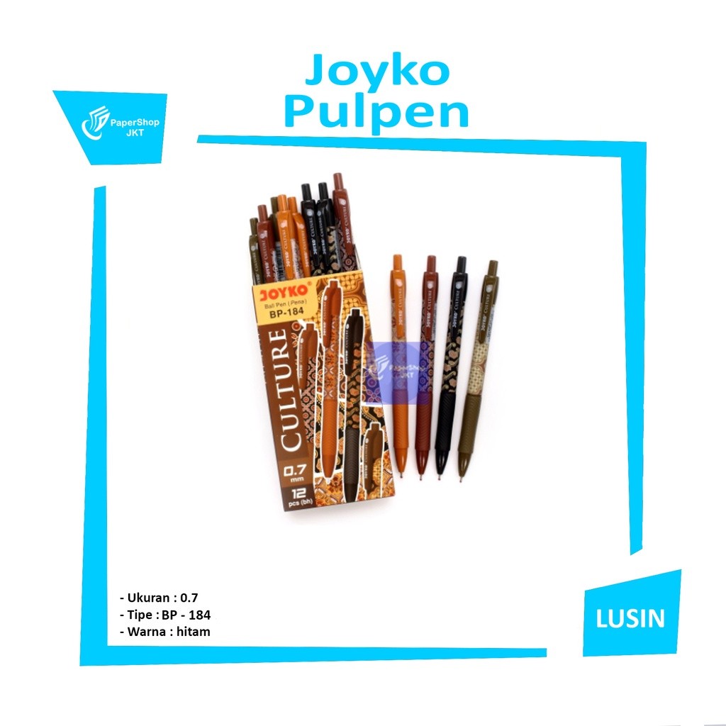JOYKO - Culture BP-184 Batik Pulpen - Hitam - PCS