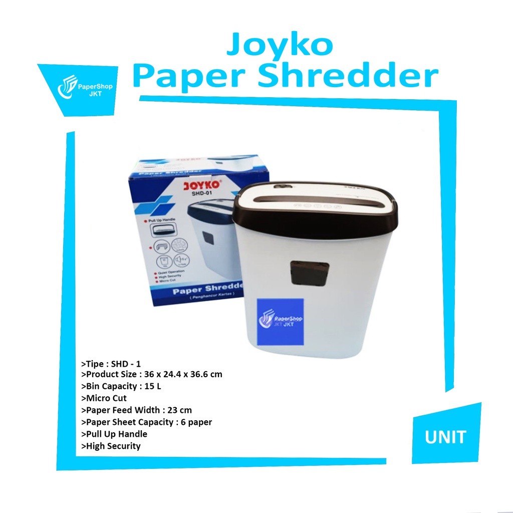 JOYKO - Paper Shredder Mesin Penghancur Kertas SHD-01 - Pcs