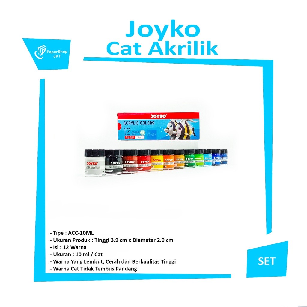 JOYKO - Acrylic Color Cat Akrilik ACC 10ML - Set