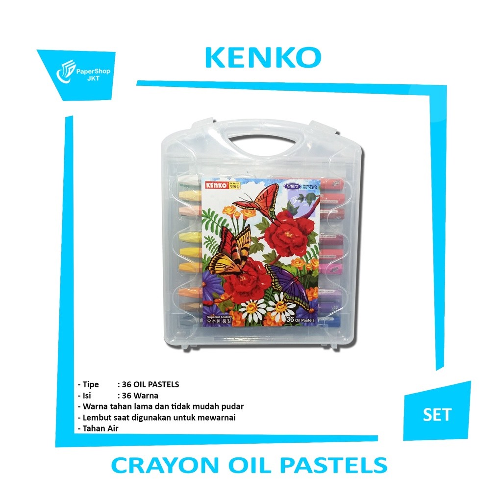 Kenko 36 Color Oil Pastel PP Case - Garden - Set