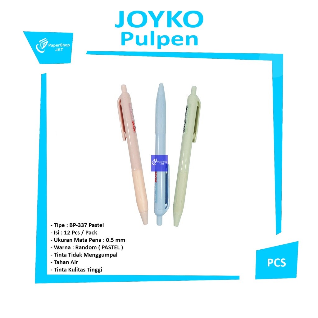 JOYKO - Pulpen Gel Pen GP-337 Paspen Gel Hitam - Pcs