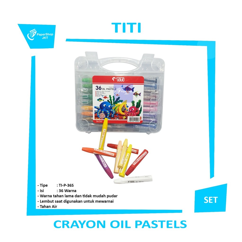 TITI Oil Pastel 36 Color TI-P-36S Krayon 36 Warna -Set