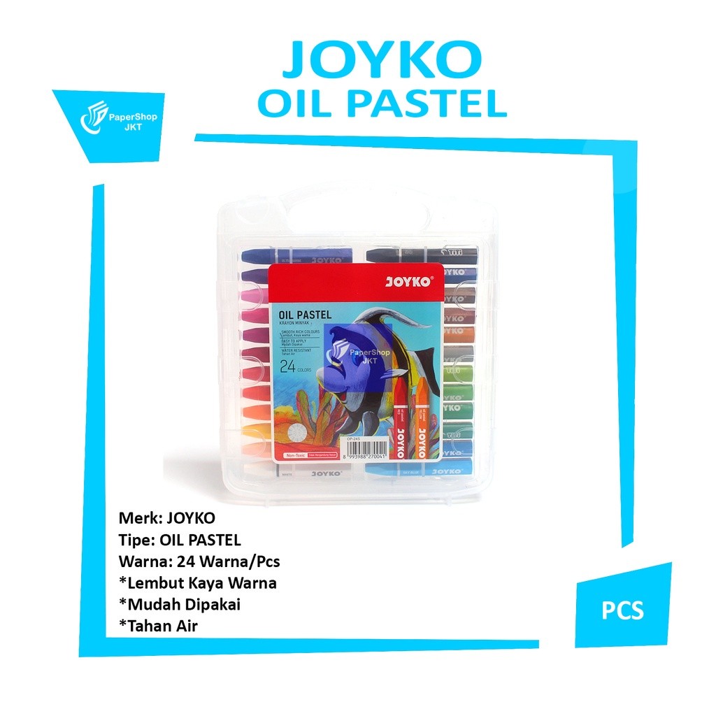 JOYKO - Krayon Minyak 24 Warna - Crayon 24 Colors Oil Pastels - Set