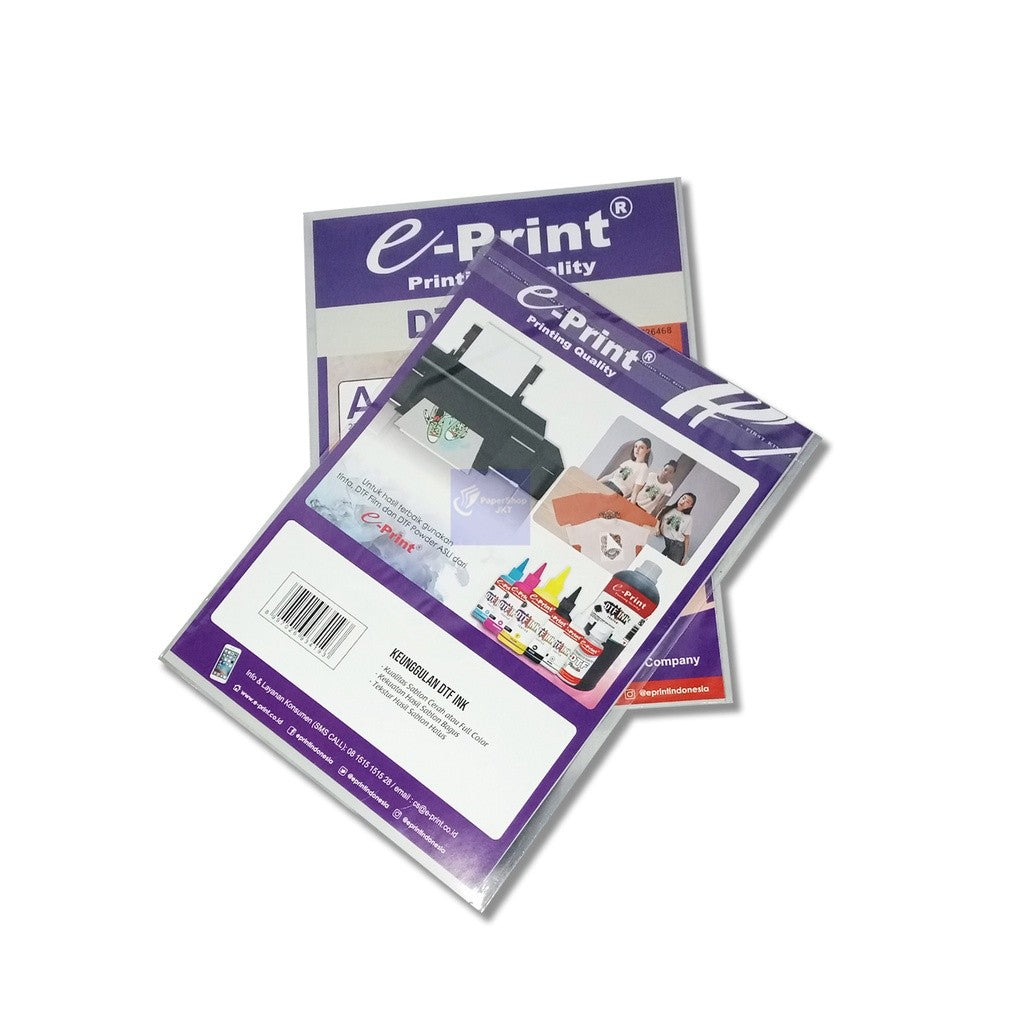 EPRINT - Kertas Print DTF Sablon Digital Tranfers A4 5 Lembar - Pack