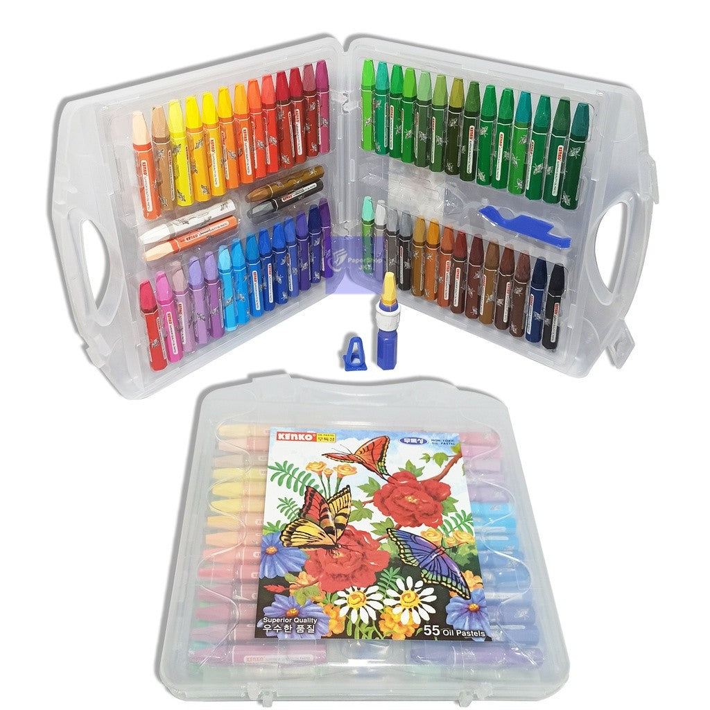 KENKO - Crayon 55 Color Oil Pastel PP Case - Garden - Set