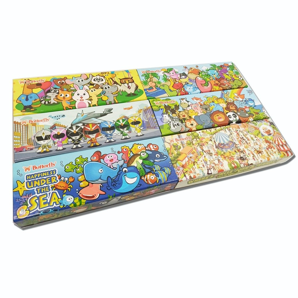 BUTTERFLY - Tempat Pensil Motif Random Gambar Lucu Pen Case - Pcs