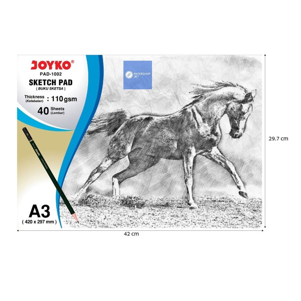 JOYKO - Sketch Pad PAD-1002 A3 110gsm - Pcs