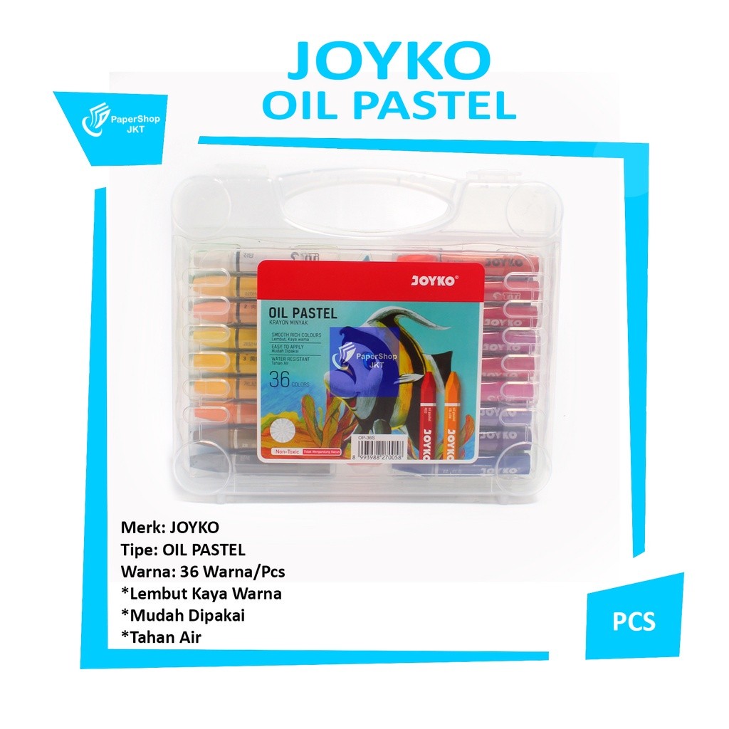 JOYKO - Krayon Minyak 36 Warna - Crayon 36 Colors Oil Pastels - Set