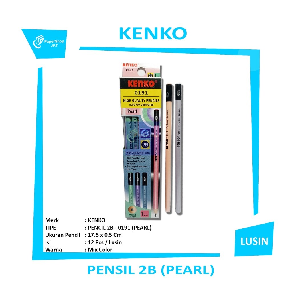 KENKO - Pencil 2B - 0191 (PEARL) - Lusin
