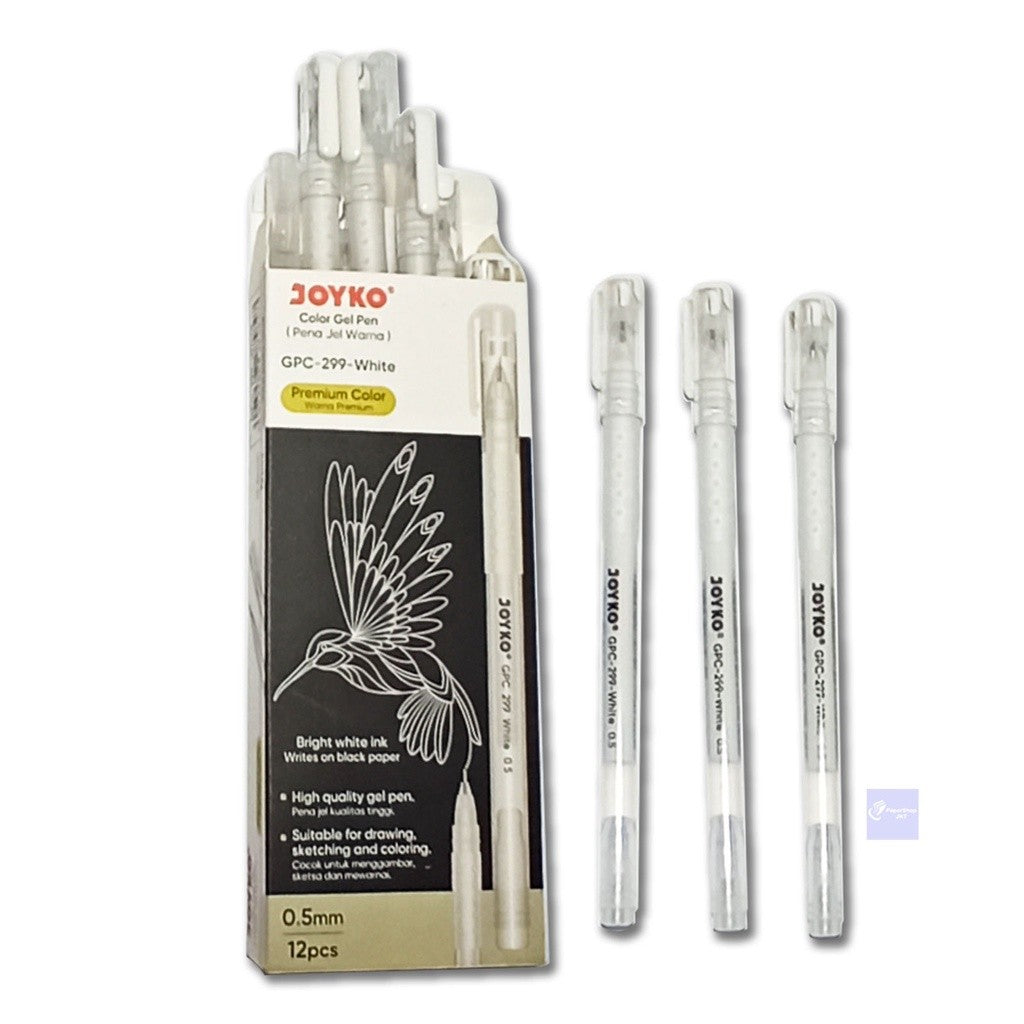 JOYKO - Color Gel Pen GPC - 299 Gold, White, Silver - Lusin