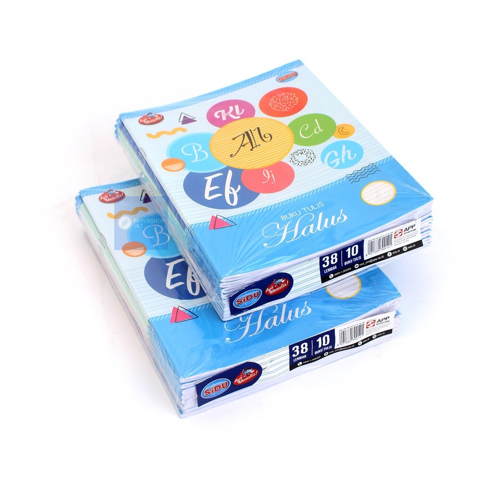 SIDU - Buku Tulis Sekolah Halus Indah Garis Tiga isi 10 Buku / 38 Lembar - Pack