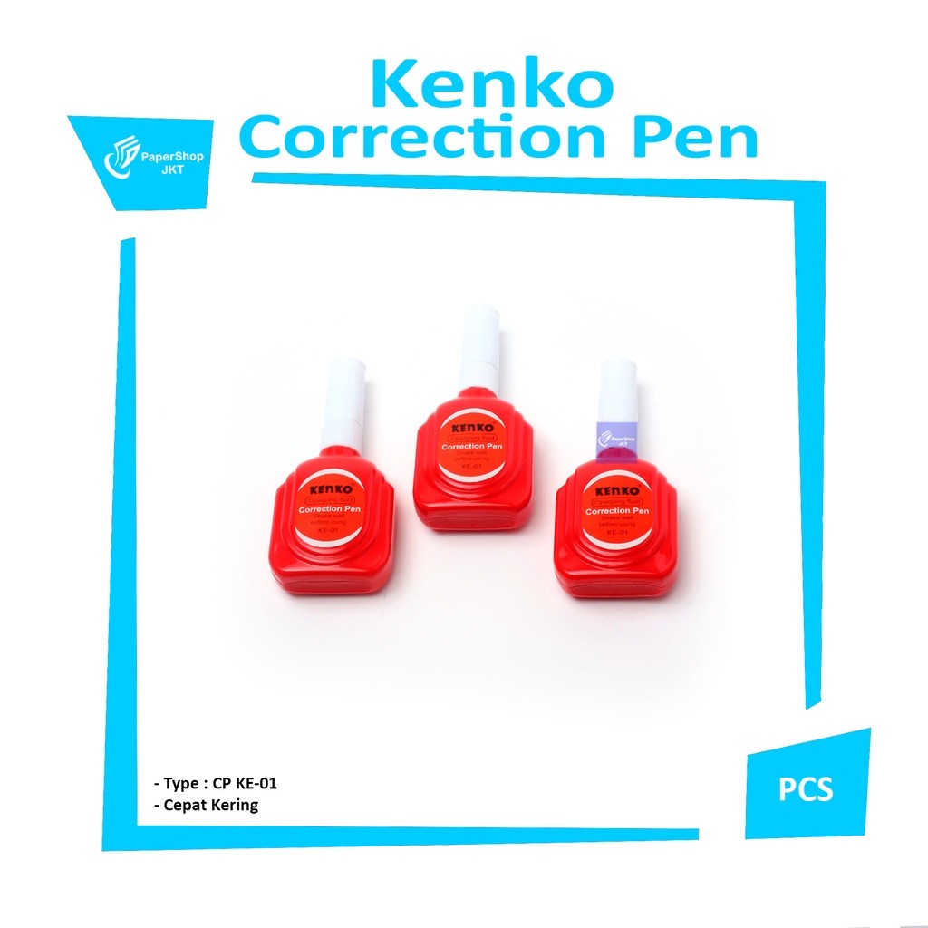 KENKO - Tip-Ex KE-01 Cair - Correction Pen - Pcs