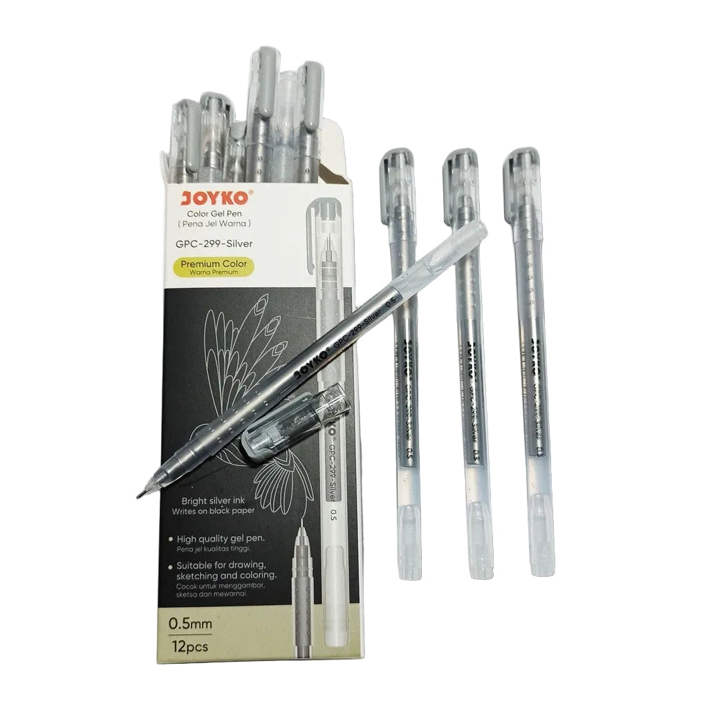 JOYKO - Color Gel Pen GPC - 299 Gold, White, Silver - Pcs