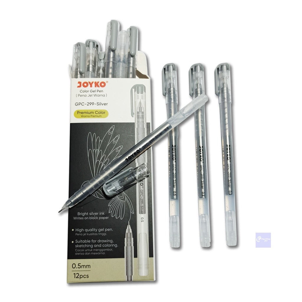 JOYKO - Color Gel Pen GPC - 299 Gold, White, Silver - Lusin