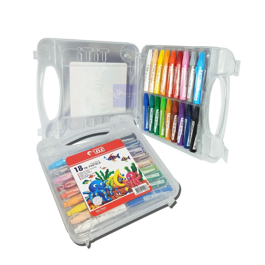 TITI - Crayon Oil Pastel 18 Color TI-P-18S Krayon 18 Warna -Set