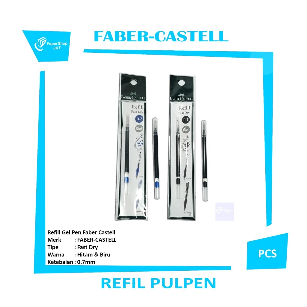 FABER-CASTELL - Refill Pulpen Fast Dry 0.7mm -Pcs