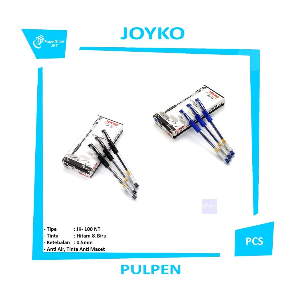JOYKO - JK-100 Pen - Pulpen Ballpoint - Pcs
