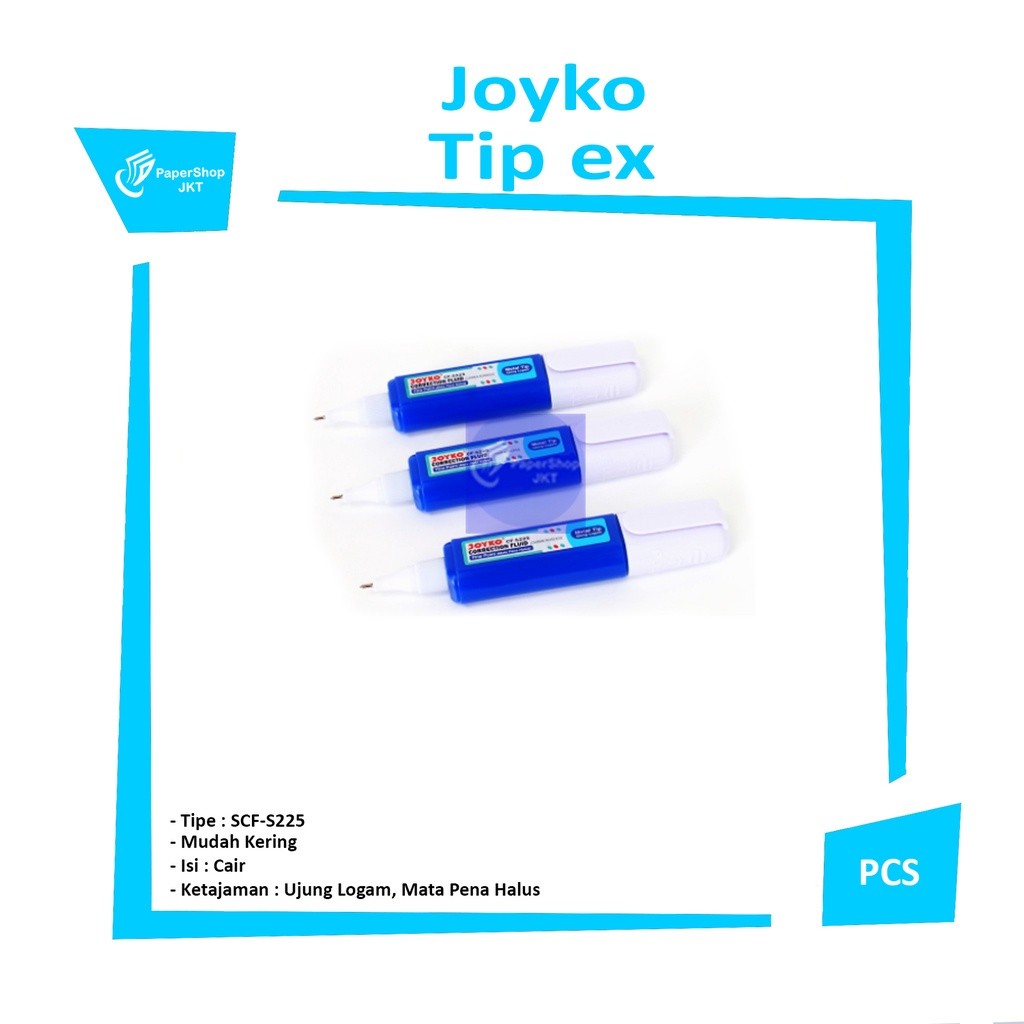 JOYKO - Correction Fluid - Tip-Ex Cair Joyko CF-S225 - Pcs