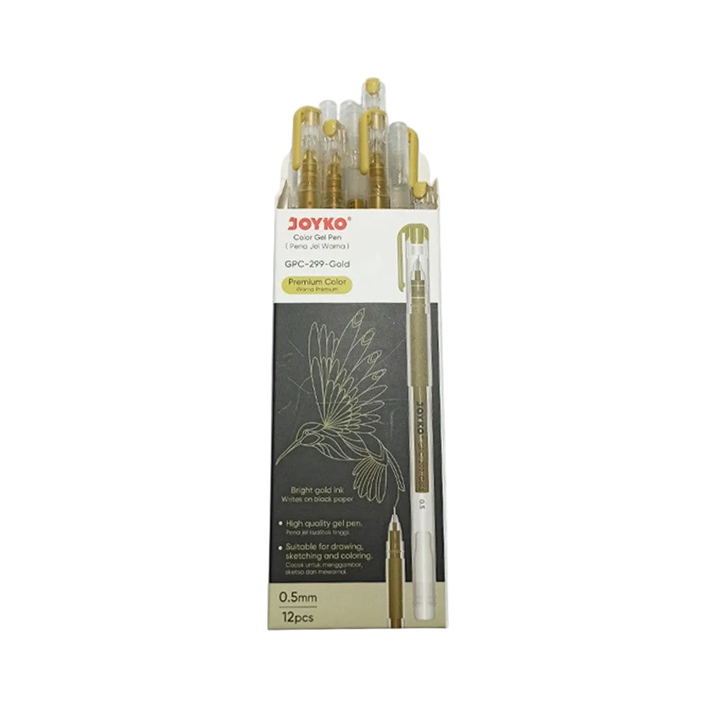 JOYKO - Color Gel Pen GPC - 299 Gold, White, Silver - Pcs