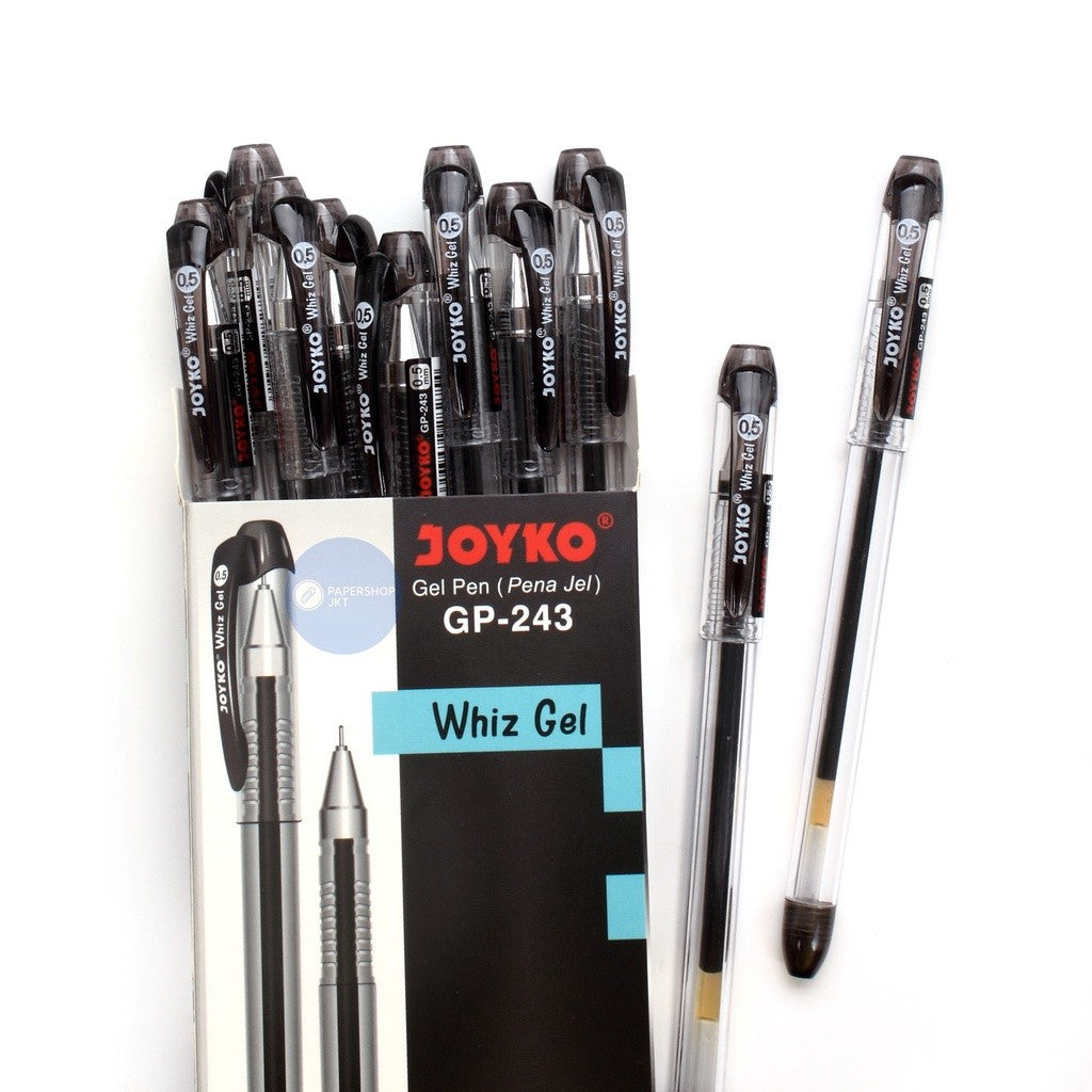 JOYKO - Pulpen - Gel Pen GP-243 Whiz Gel Black - Lusin