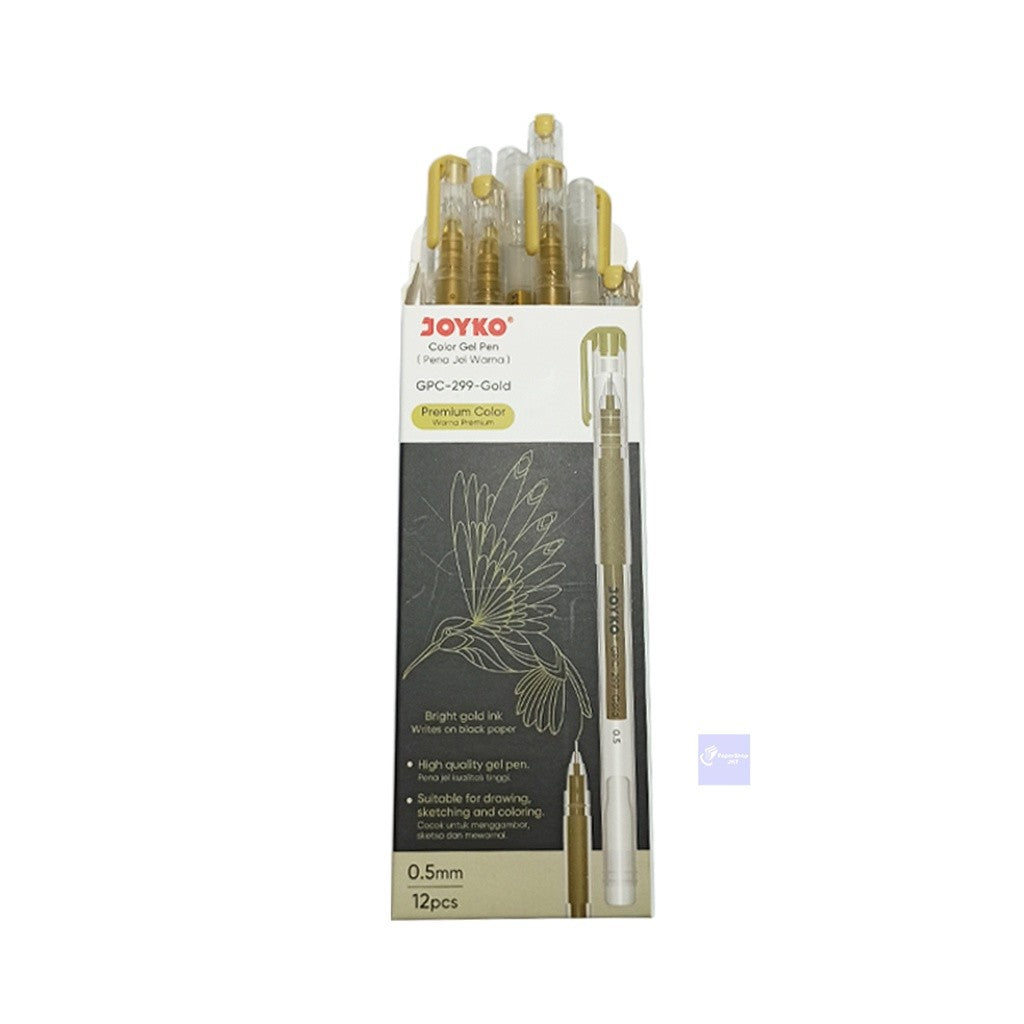 JOYKO - Color Gel Pen GPC - 299 Gold, White, Silver - Lusin