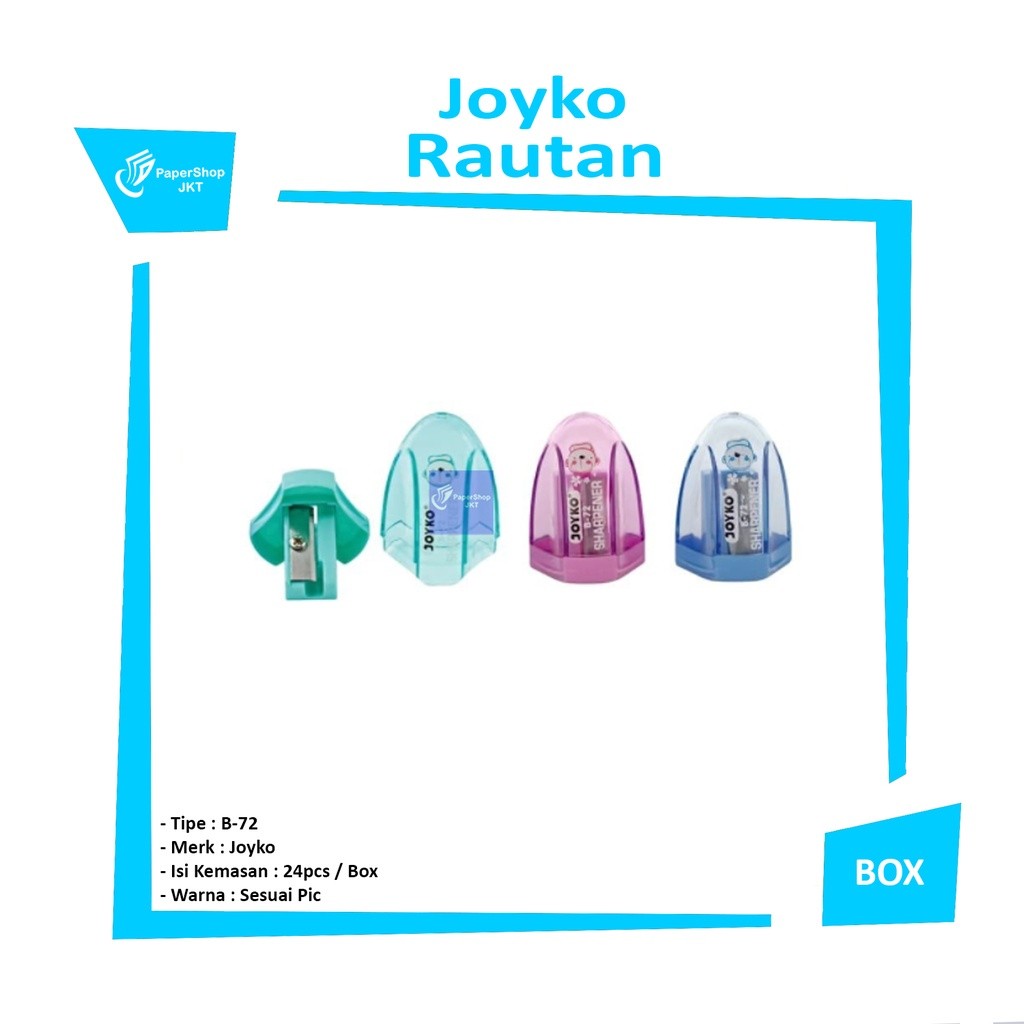 JOYKO - Rautan B-72 Isi 24 Pcs - Sharpener - Box