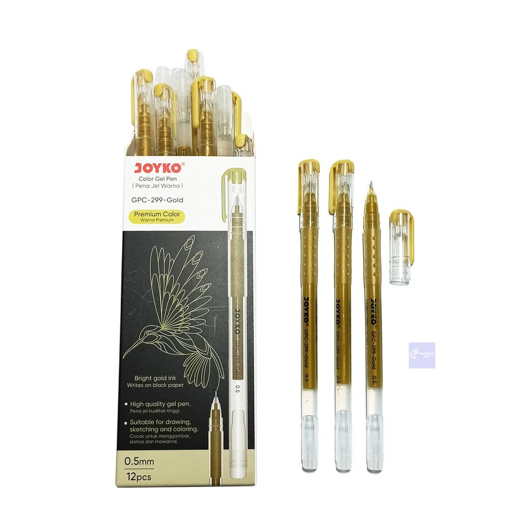 JOYKO - Color Gel Pen GPC - 299 Gold, White, Silver - Lusin