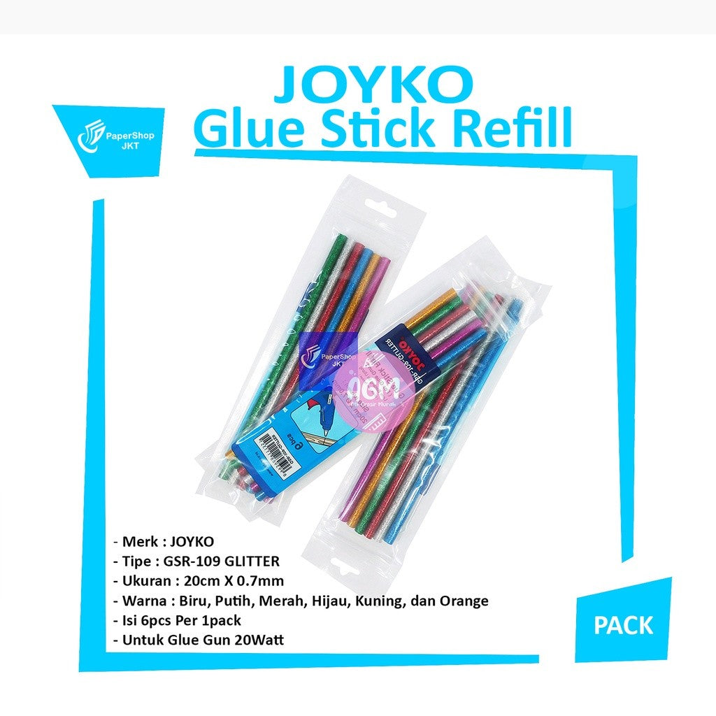 JOYKO - Glue Stick Refill - Isi Lem Tembak GSR-109 Gliter - Pack