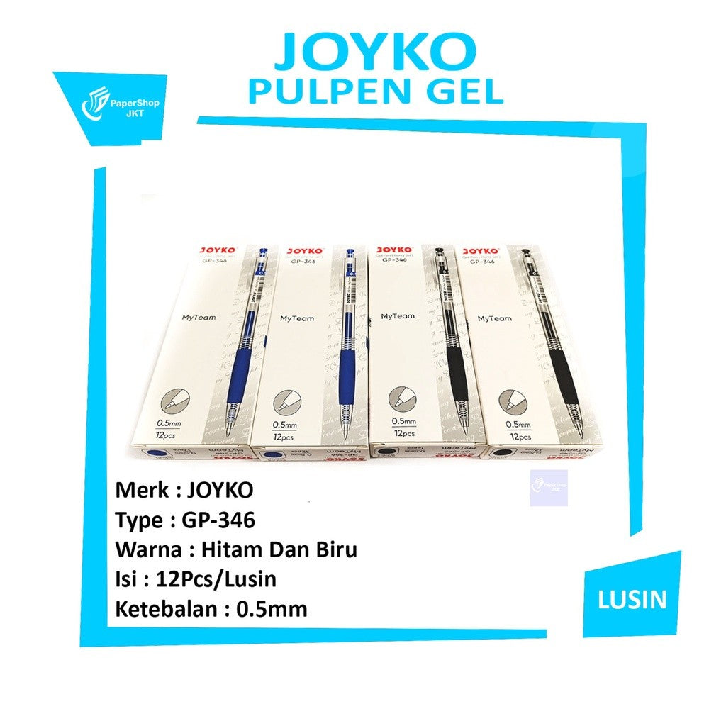 JOYKO - Pulpen Gel Pen GP-346 0.5mm - Lusin