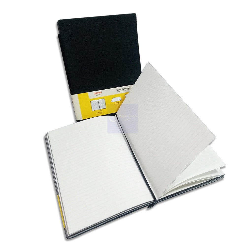 JOYKO - Ruled Notebook NB - 714 Cover Tebal  Buku Catatan Bergaris - ETERNITY Black - Pcs
