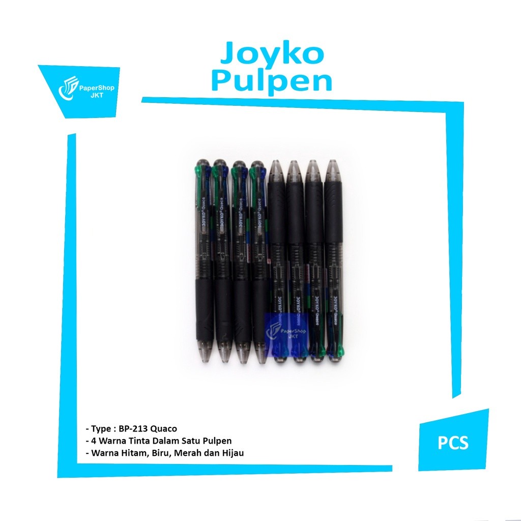 JOYKO - Pulpen 4 Warna BP-213 Quaco - Pcs