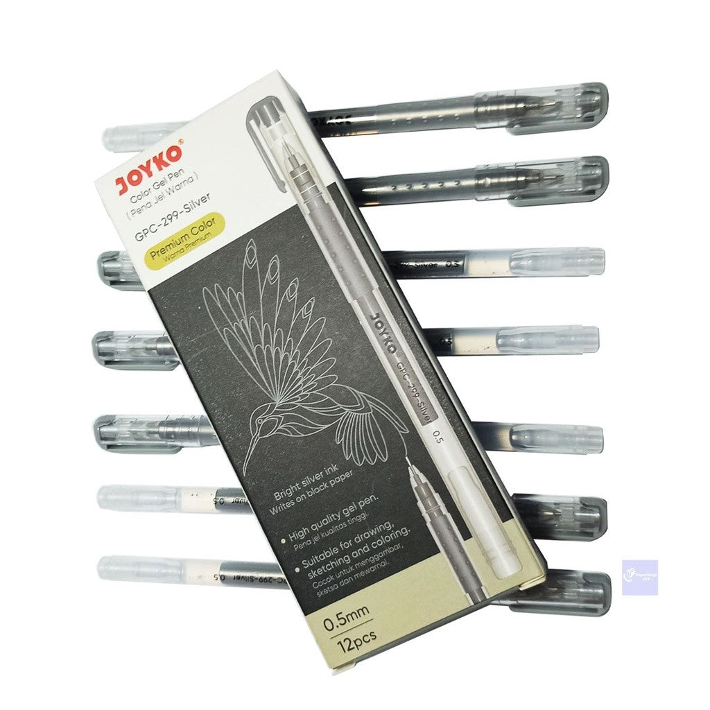 JOYKO - Color Gel Pen GPC - 299 Gold, White, Silver - Lusin