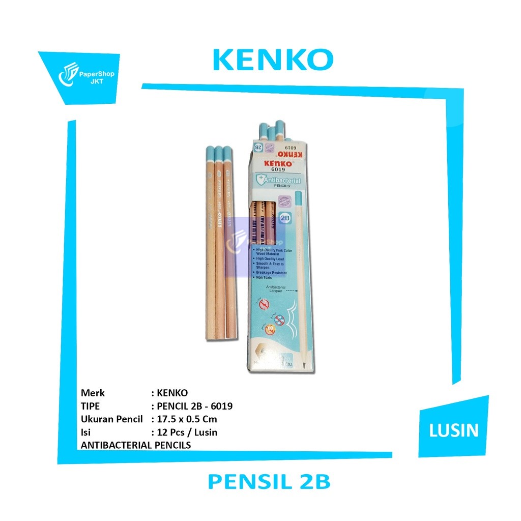 KENKO - Pencil 2B - 6019 Antibacterial - Lusin