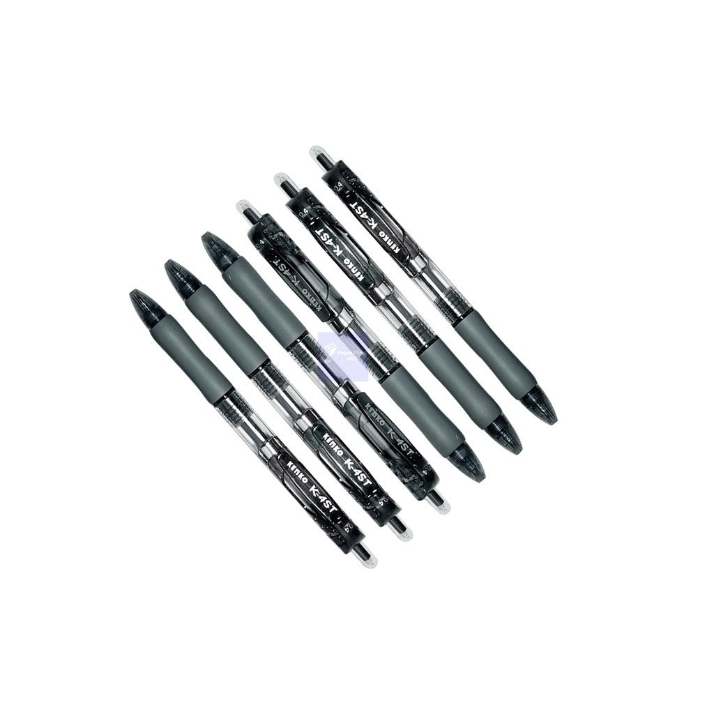 Kenko Gelpen Retractable Pen Gel K-4 ST 0.4 mm Black - Lusin