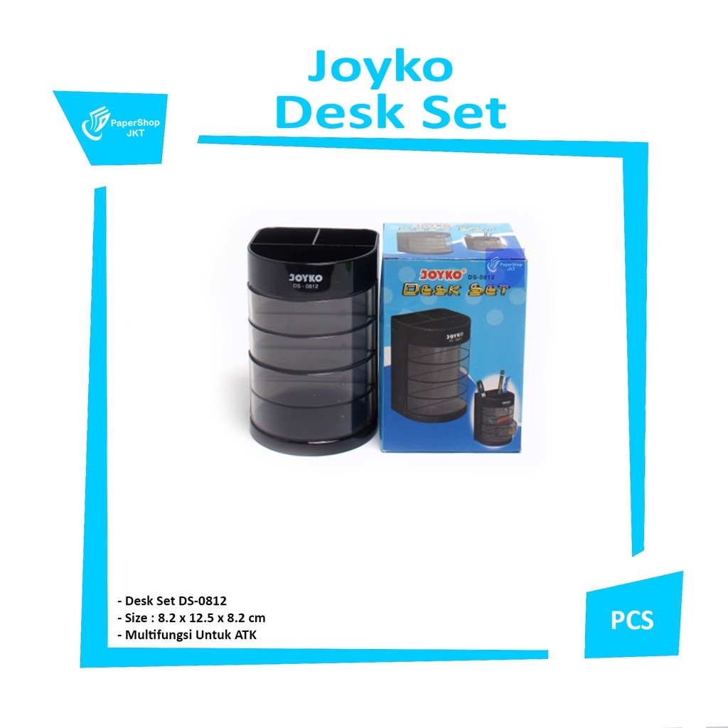 JOYKO - Desk Set DS-0812 Tempat Alat Tulis Warna Hitam - Pcs