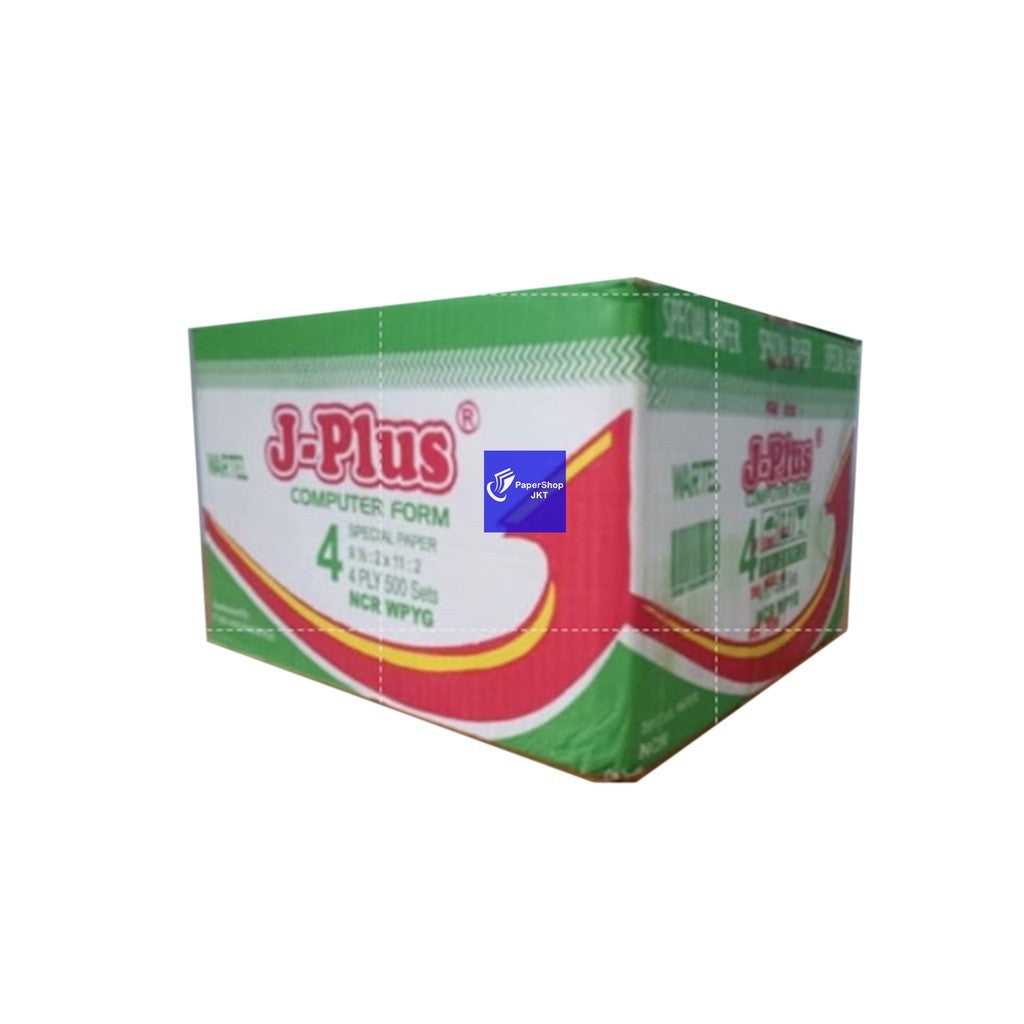 Jplus - Continous Form 4 Ply 9 1/2 x 11/2 Wartel Kertas Komputer - Box