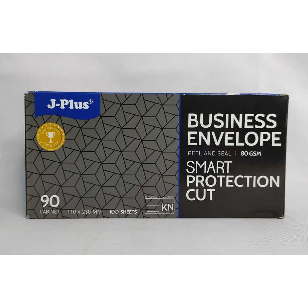 JPLUS - biru amplop putih jendela kiri atau kanan no 90 80gsm - PACK
