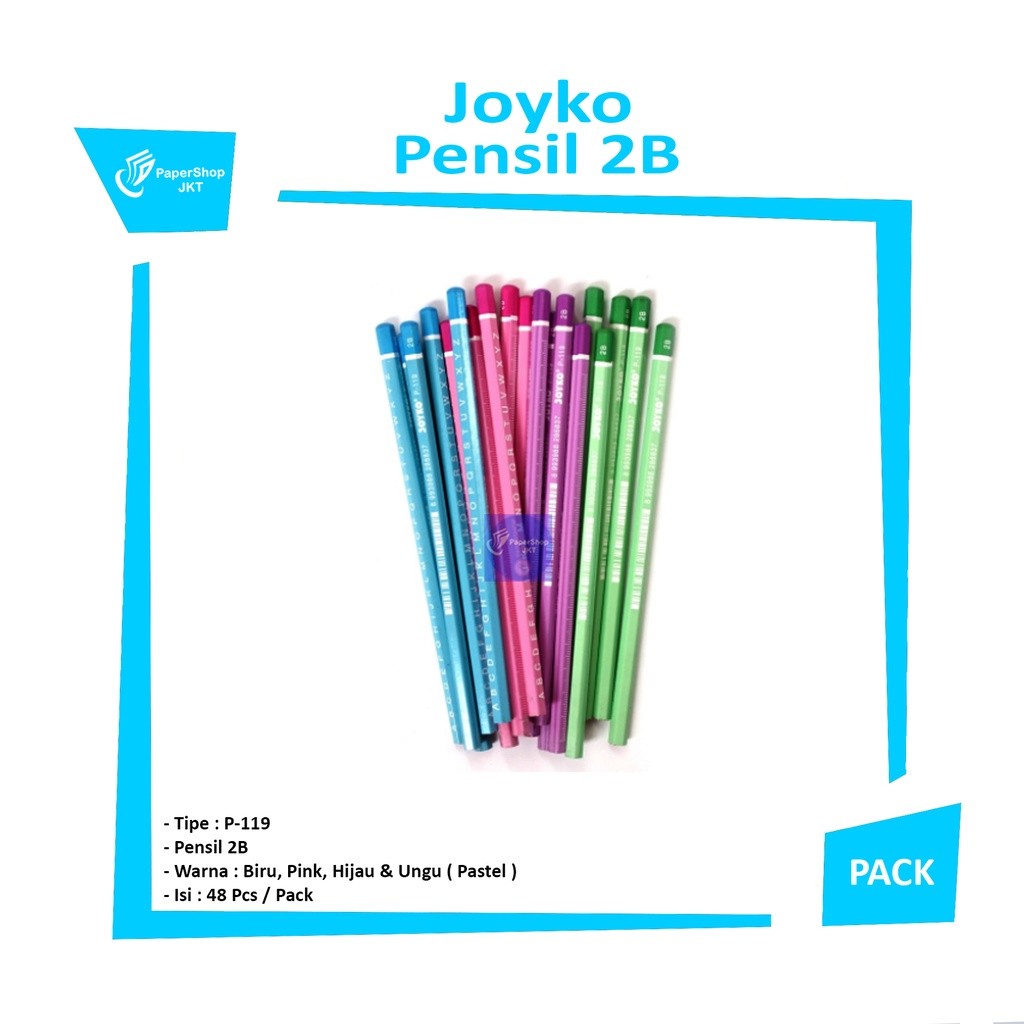 JOYKO - Pensil 2B P-119 isi 48 Pensil - Drum