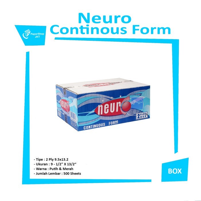 NEURO - Continous Form 2 Ply 9 1/2 x 13/2 ( Folio ) NCR - Box