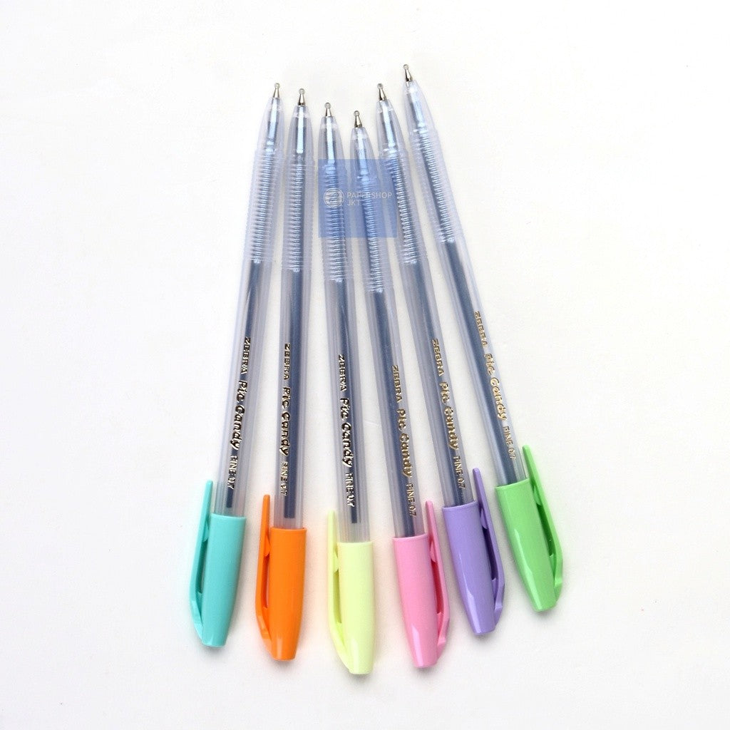 ZEBRA - Pen Piccolo Pena, Pulpen 0.7 Hitam - Pic Candy - Pcs