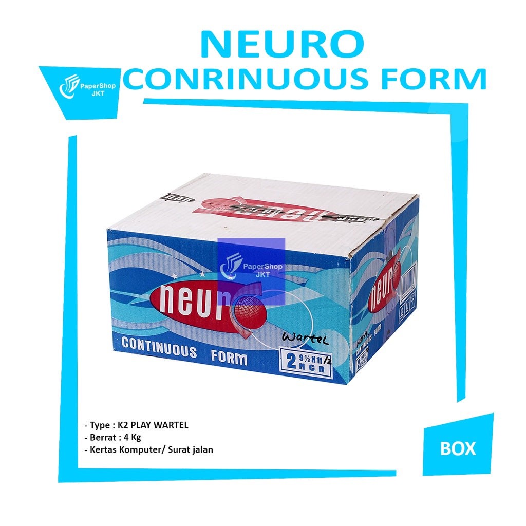 NEURO - Continous form 2 ply 9 1/2 x 11/2 ( K2 wartel ) - Box